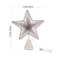 thumbnail image 3 of Adorno de estrella de árbol de Navidad Adorno de estrella de árbol de Navidad Adorno de estrella de árbol de Navidad con luces LED, 3 of 5