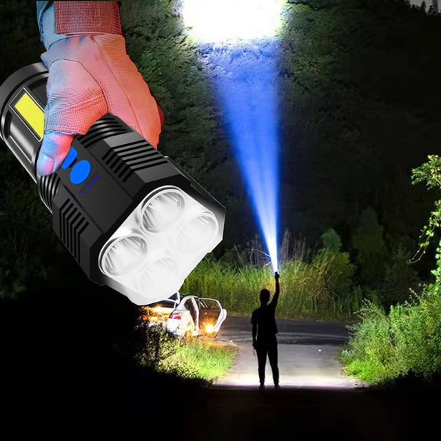 TIMIFIS Portable Lamp Rechargeable LED Flashlight: 3 Modes with Cob Work Light, Ipx5, Powerful Handheld Flash Suitable for Emergency Situations, Camping, and Hiking Other Exterior Accessories
