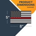 thumbnail image 2 of Magnet Me Up Thin Red Line American Flag Vinyl Magnet Decal, 5x8 In, Black, Red, and White, 2 of 7