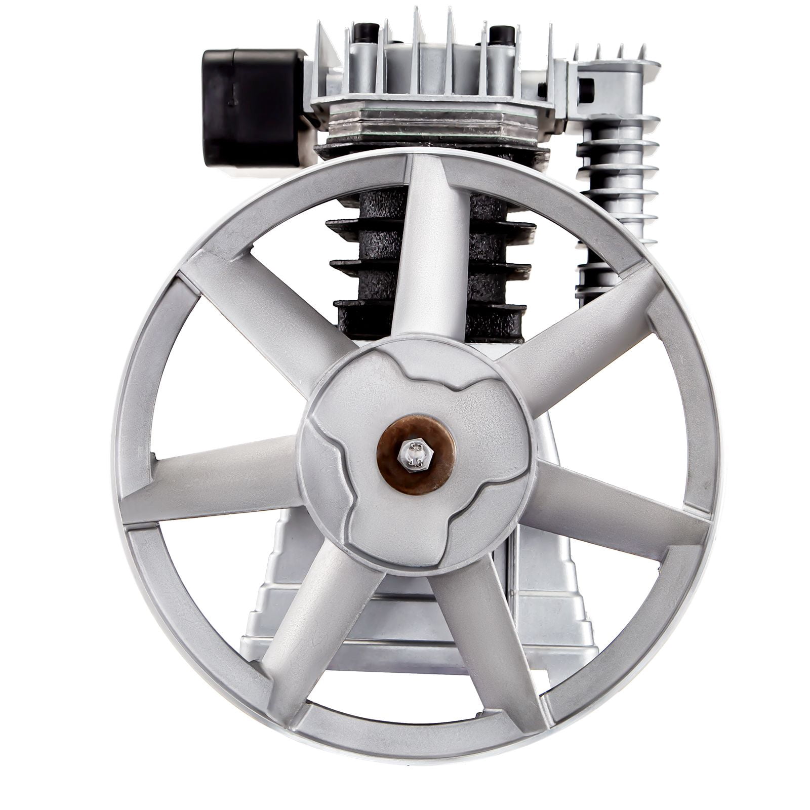 Air Compressor Pump, 3HP 11CFM, Industrial Compressor Head Pump Motor, 1300RPM High-speed Single Stage Twin Cylinder Aluminum Air Compressor Head Piston Style Splash Lubrication Pump