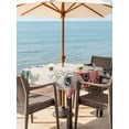 thumbnail image 3 of Outdoor Tablecloth with Umbrella Hole for Patio/Picnic/Party/Camping, Poppy Flowers Eucalyptus Waterproof Table Cloth Square Cover Washable, Rustic Weeping Botanical Linen (60"x 60"), 3 of 8