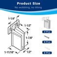 thumbnail image 2 of Hufopik Paquete de 4 soportes de extremo de estante de alambre diseñados para estanterías de alambre Closetmaid Soportes de montaje en pared para estantes Tornillos de armario incluidos Clips de estan, 2 of 5