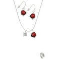 thumbnail image 2 of Delight Jewelry Tea Cup Red Lucky Ladybug Necklace and Dangle Earrings Set, 2 of 6
