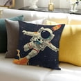 thumbnail image 3 of BANET Decorative Kids Throw Pillow Covers, , Rocket Ship, 24x24in, 3 of 5