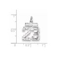 thumbnail image 2 of Sterling Silver Rhodium-plated Small #23 Charm, 2 of 2