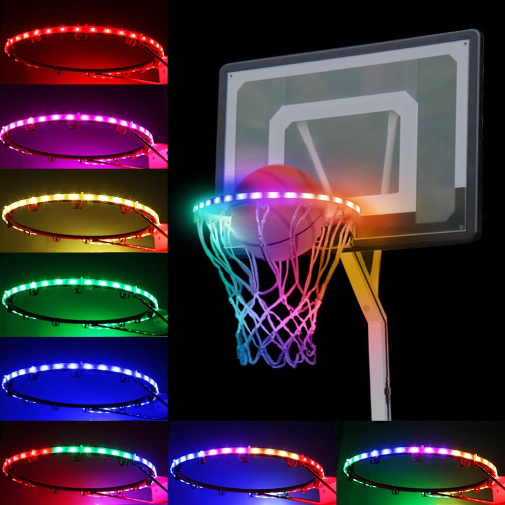 LED Basketball Hoop Lights,Remote Control Basketball Rim Ring Light,Change 16 