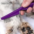 thumbnail image 4 of Purple Lice Comb Grooming Tool for Cats Pets Safe Stainless Steel Teeth Cleaning Combs, Clean Lice/Tangles/Knots/Scab/Dirt, 4 of 5