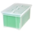 IRIS Letter Size Wing Lid File Box, Clear
