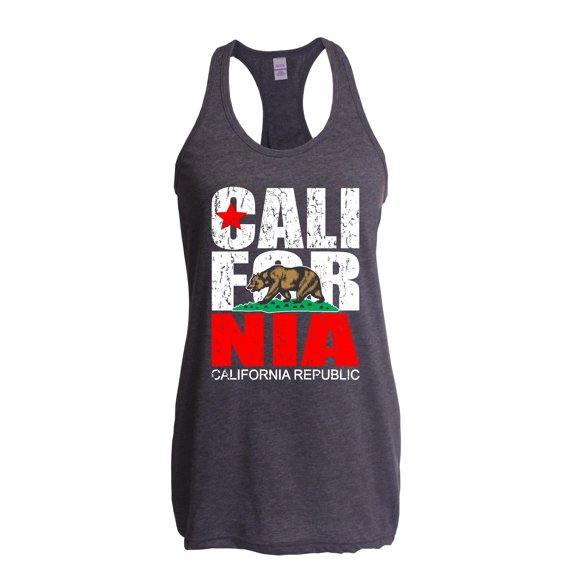 MmF - Women's Racerback Tank Top, up to Women Size 2XL - California Cali