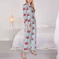 thumbnail image 3 of Naloa Cute Red Crabs With Nautical Pajamas for Women Set, Womens Pajama Sets, Lounge Sets for Women, 2pjs for Women-Small, 3 of 7