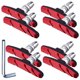 thumbnail image 1 of Sidaley 1 Juego de pastillas de freno de bicicleta, pieza de repuesto de goma resistente al desgaste, accesorio de frenos V, accesorios de bicicleta Vehículos, repuestos y accesorios Mis Negro+Rojo Sidaley VI014429-01, 1 of 6