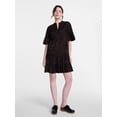 thumbnail image 3 of Scenario Women's and Women's Plus V Neck Mini Dress with Flutter Sleeves, Sizes XS-4X, 3 of 6
