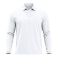 thumbnail image 5 of Hngshg Mens Tee Shirts Casual Button Up Collared Pullover Tops Dressy Long Sleeve Solid Color Golf T-Shirts, 5 of 7