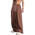 thumbnail image 3 of WJOSBXT Mens Baggy Pants Big and Tall Wide Leg Sweatpants 2026 Drawstring Workout Sweat Pants Straight Lounge Oversized Y2k Trousers with Pockets 2XL, 3 of 10