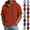 #01 Vermilion, variant on Men Lightweight Oversized Hoodie Shirt Short Sleeve Hooded Quarter Zip Casual Pullover with Adjustable Drawstring, #01 Coffee, M
