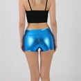 thumbnail image 5 of Ovticza Shorts Booty Rave Métallisés Brillants pour Femmes Hot Pants Bas de Danse Bleu 2TG, 5 of 5
