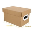 thumbnail image 5 of Kraft Cardboard Storage Box with Lid and Handle, Desktop File Organizer Basket Container for Office and Home Use, 5 of 6