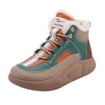 thumbnail image 4 of Botas de nieve para mujer Botas cortas de suela gruesa cálida Zapatillas de deporte cómodas casuales antideslizantes de moda para excursionistas, verde 38 Soledad Botas de nieve, 4 of 7