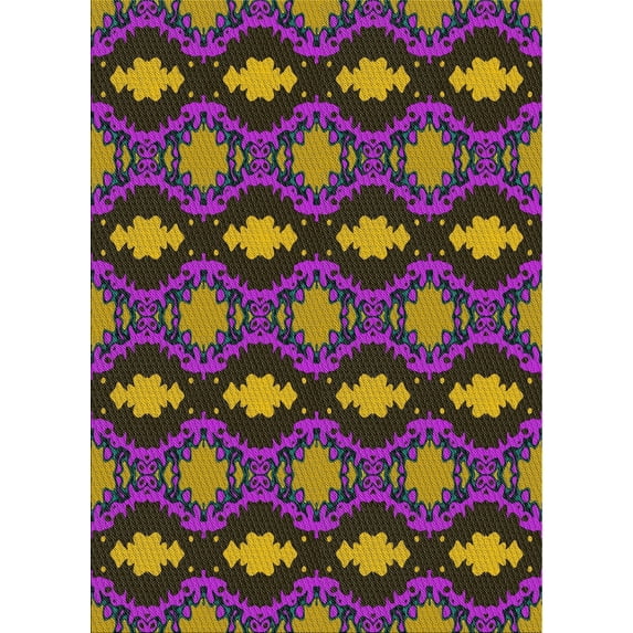 Ahgly Company Indoor Rectangle Patterned Brown Abstract Area Rugs, 2' x 5'