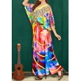 thumbnail image 4 of HAPPY BAY Women's Summer Loungewear African Beach Maxi Plus Size Kaftan Casual Slit Dress Caftan Dresses for Women 2X-3X Old Gold, Jewels, 4 of 5