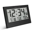Marathon CL030089BK Black Atomic Clock with Auto Backlight