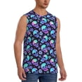 thumbnail image 2 of Daiia Skull flower tie dye Printed Men's Tank Tops,Casual Soft Sleeveless Gym Muscle Shirts Bodybuilding Tee-Medium, 2 of 8