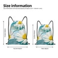thumbnail image 2 of Disketp Daisy Flowers Drawstring Backpack Drawstring Gym Bags Draw String Bags for Sports, Gym, Travel, Swimming, Beach-Small, 2 of 6
