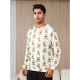 thumbnail image 5 of Men's Cartoon Bear Print Hooded Loungewear Top, 5 of 5