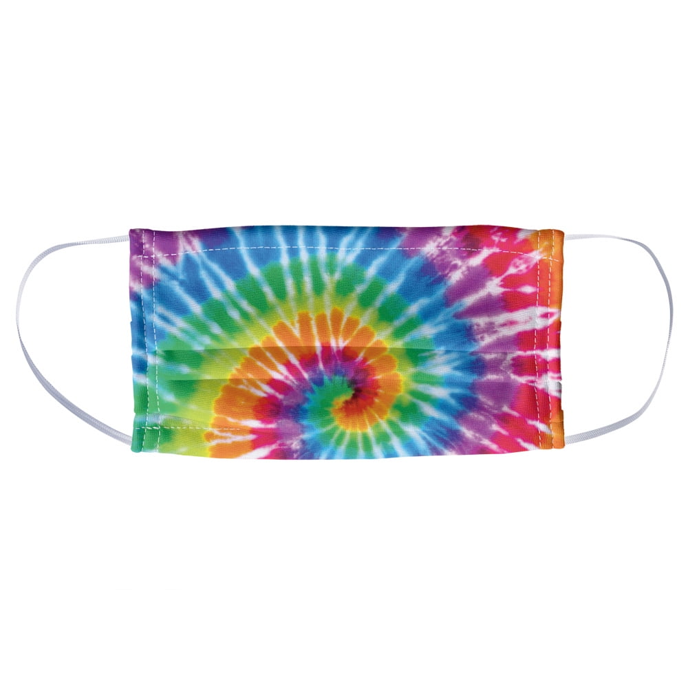 Tie Dye Spiral 1-Ply Reusable Face Mask Covering, Unisex