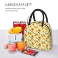 thumbnail image 5 of Pofeuu Yellow White Plaid Sunflower Print Lunch Bag for Adult Insulated Lunch Box,Leakproof Cooler Food Lunch Containers Reusable High Capacity Lunch Tote Bags-One Size, 5 of 6