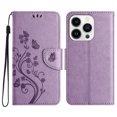 thumbnail image 2 of Feishell Slim Wallet Phone Case for iPhone 16e ,Butterfly & Floral Embossed PU Leather Anti-Scratch Shockproof Magnetic Clasp Flip Kickstand Credit Card Slots Phone Cover,Lightpurple, 2 of 9