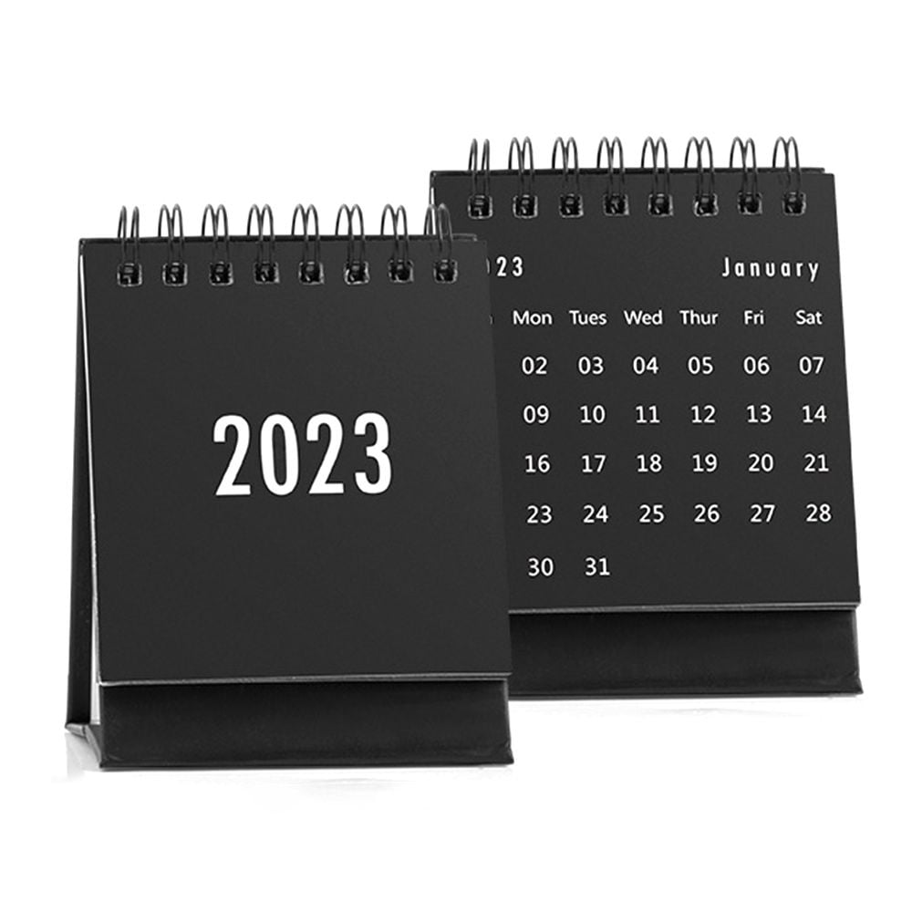 2PCS Supplies Office Table Planner Simple Coil Calendar Desktop Note
