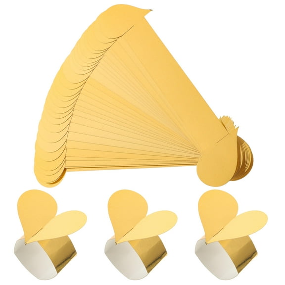 MLINS 25pcs Napkin Decorative Grass Napkin Wrap Reflective Napkin Band For Wedding