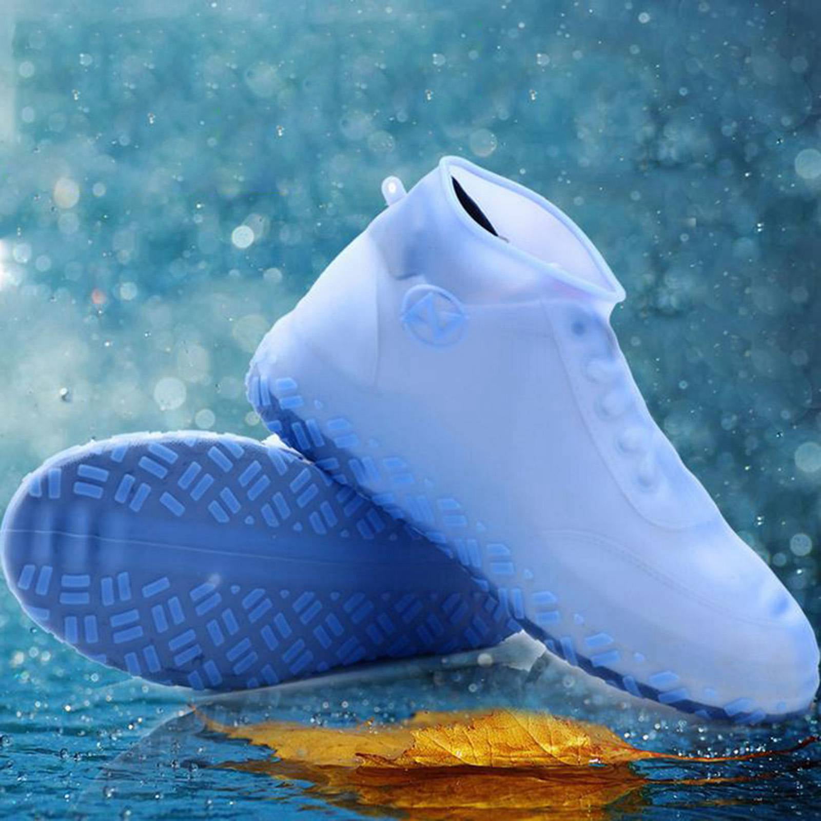 Men/Women Shoes Covers Silicone Reusable Non-slip Rain Flats Boots Cover Set RA 