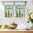 thumbnail image 3 of St Patricks Day Kitchen Towels Set of 1, Green Shamrock Spring Watercolor Gnomes Beige Absorbent Dish Towels for Kitchen, Microfiber Hand Towel, Quick Drying Tea Towel for Cleaning Dishcloths, 3 of 7