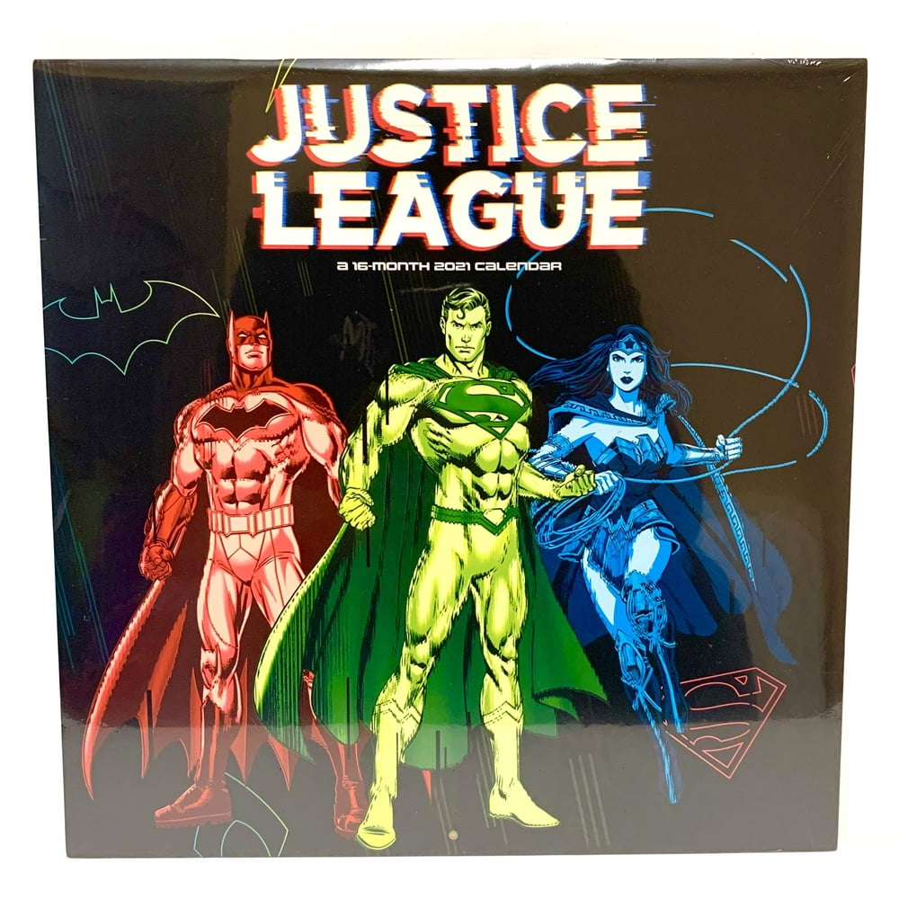 JUSTICE LEAGUE 12" x 24" 16 Month 2021 Wall Calendar