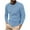 Blue Waffle Henley T-Shirt, variant on 2024 Men's Long Sleeve Crew Neck T-Shirt Waffle Knit Henley Shirt Slim Fit Pullover Tops Thermal Tee White XXL