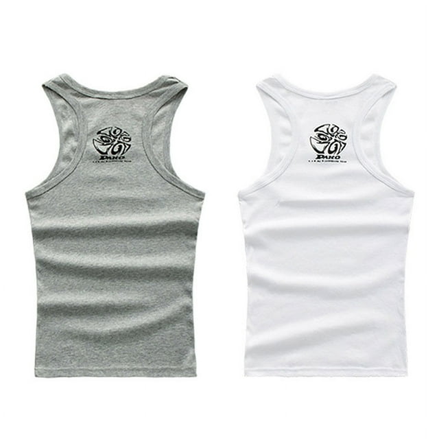 Chaleco deportivo de algodón blanco liso de mediana edad para hombre, ajustado, elástico, sin mangas, para verano