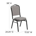 thumbnail image 2 of HERCULES Series Crown Back Stacking Banquet Chair in Gray Fabric - Black Frame, 2 of 9