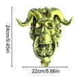 thumbnail image 3 of AZXY Ram Skull Door Knocker Halloween Decor, Indoor Outdoor Front Door Yard Halloween Party Decorations For Home Rustic Wall Hanging Porch Mantel Tiered Tray Skeleton Ornament Gift For Women, 3 of 6