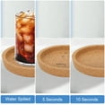 "EEEkit Set of 6 Thirsty Cork Coasters, Quick Absorption, Heat
