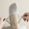 thumbnail image 3 of Invisible Ice Silk Breathable Socks,Thin Low Cut Liner Socks Lightweight Nonslip Cotton Not Show Socks for Womens Girls, 3 of 9