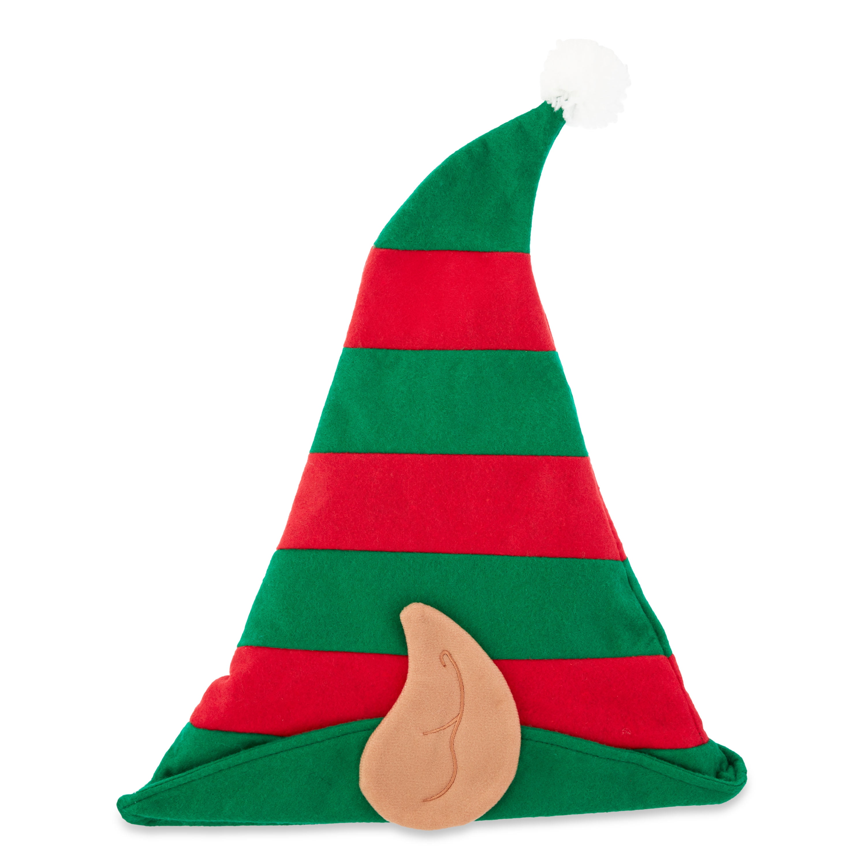 Holiday Time Red and Green Striped Elf Hat