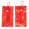 thumbnail image 1 of CIMAXIC Mariage 2 Pcs Sac d'Argent Délicat en Brocart Pochette d'Argent Mariage Enveloppes Rouges (Rouge),7.28"X3.94"X0.51 Pouces, 1 of 4