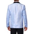 thumbnail image 3 of INSPIRE CHIC Blazers para Hombre con Solapa Metálica y Un Botón, Estilo de Fiesta, Brillantes, Talla 2XL, Azul, 3 of 4