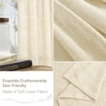 thumbnail image 6 of Short Linen Window Curtains 40 Inch Length 2 Panels, Beige Semi Sheer Light Filtering Panels Back Tab and Rod Pocket Neutral Drapes for Basement/Window/Loft Room, 34 x 40 Inch, 6 of 9
