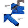 thumbnail image 6 of ZSHOW Boy's Winter Coat Puffer Jacket Windproof Jackets with Faux Fur Lined Hood Acid Blue 6/7, 6 of 9