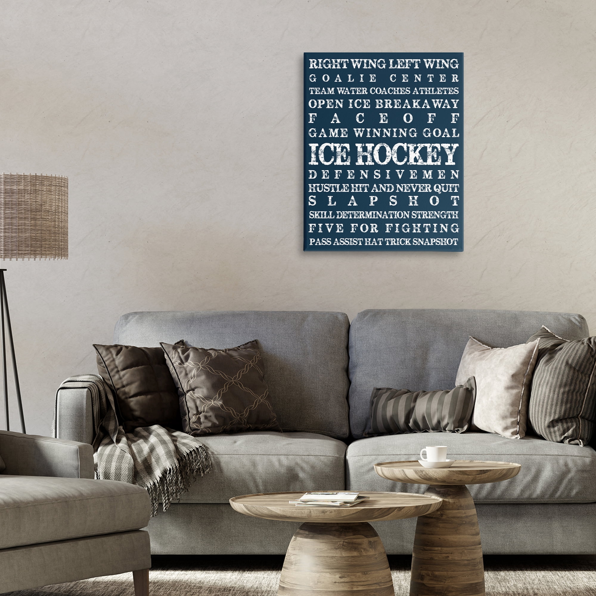 Stupell Industries Ice Hockey Expressions Canvas Wall Art, design by Melody Hogan