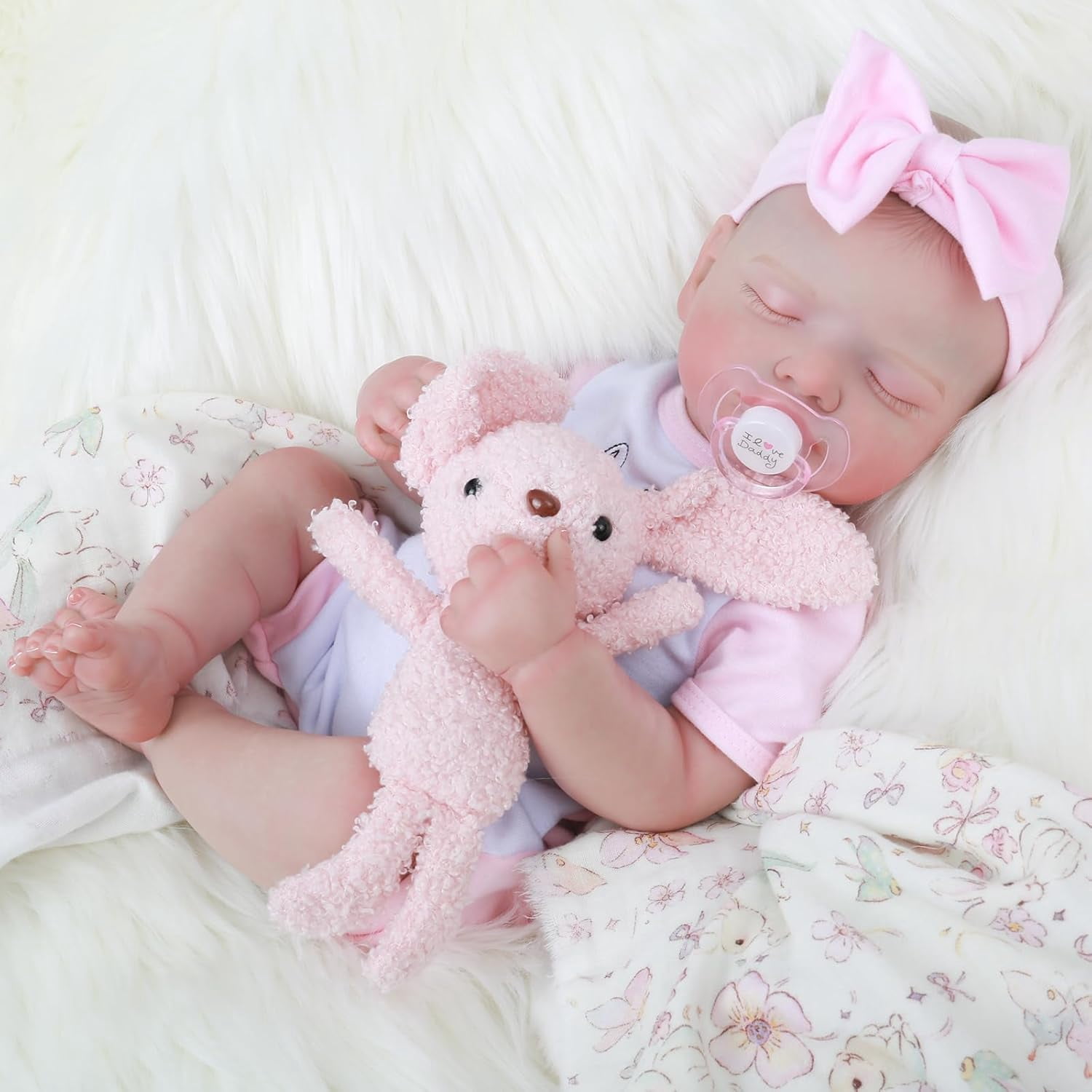 Lifelike Reborn Baby Dolls-20 inch Sleeping Realistic Newborn Baby Dolls, Soft Body with Feeding Toy