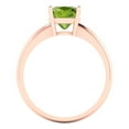 thumbnail image 4 of Clara Pucci 14K Rose Gold 2ct Peridot Solitaire Ring for Women, 4 of 7